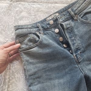 Free People Cropped Wide Legged Denim